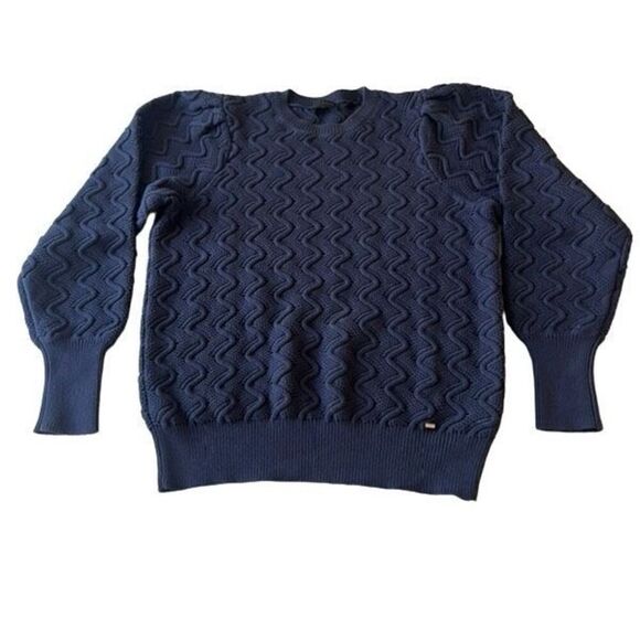 Ted Baker Navy Puff Sleeved Sweater Size 3 (M) - Picture 1 of 5